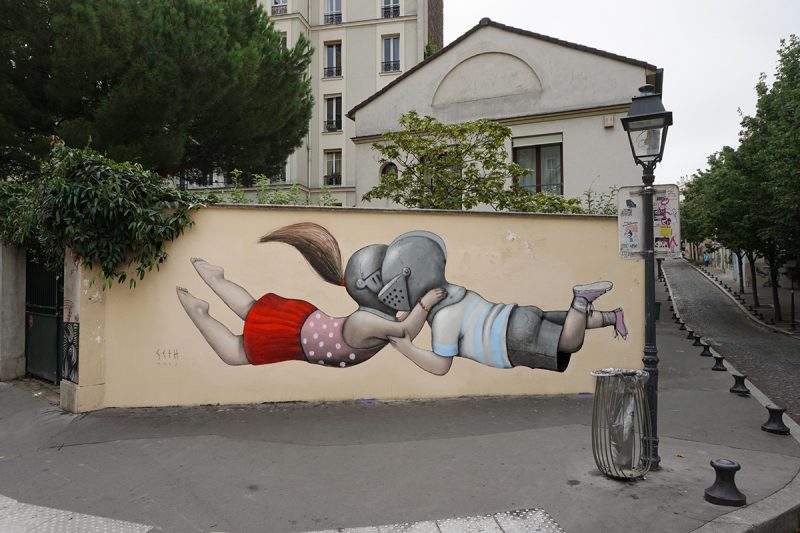 French artist Julien Malland with a new series of murals that capture the innocence of childhood. 1 800x533 1