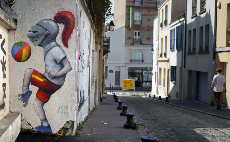 French artist Julien Malland with a new series of murals that capture the innocence of childhood. 6 800x494 1