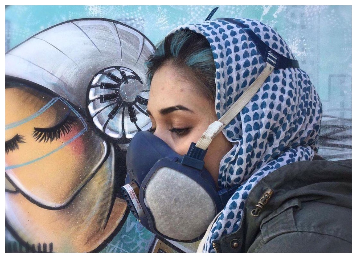 فنانة الجرافيتي شمسية حساني
