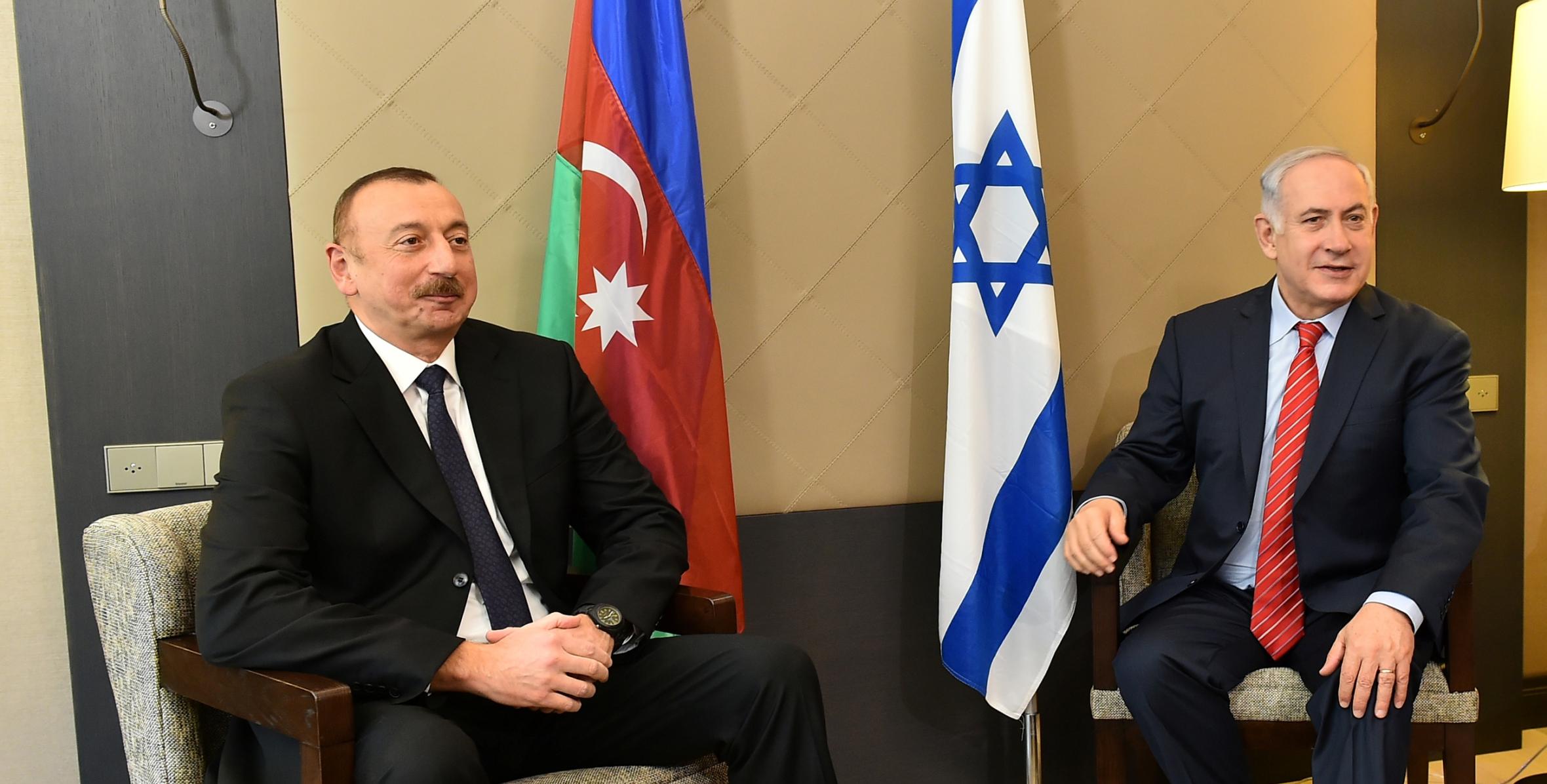 Ilham Aliyev met Natanyahu Office of the President of Azerbaijan