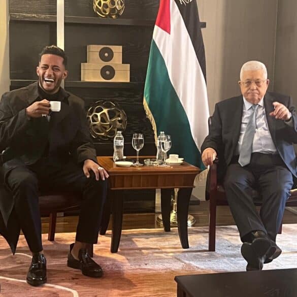 الرئيس الفلسطيني يستقبل الفنان محمد رمضان