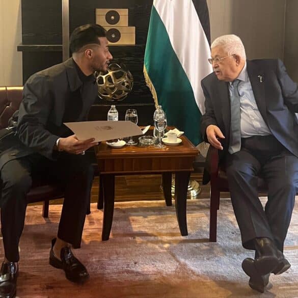 الرئيس الفلسطيني يستقبل الفنان محمد رمضان2