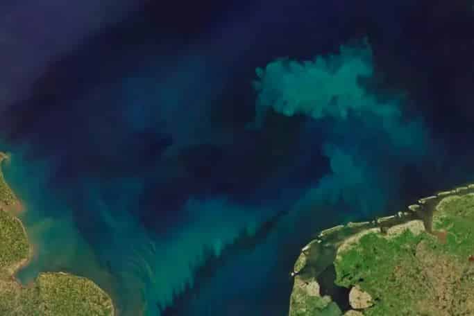 تغير لون مياه المحيطات