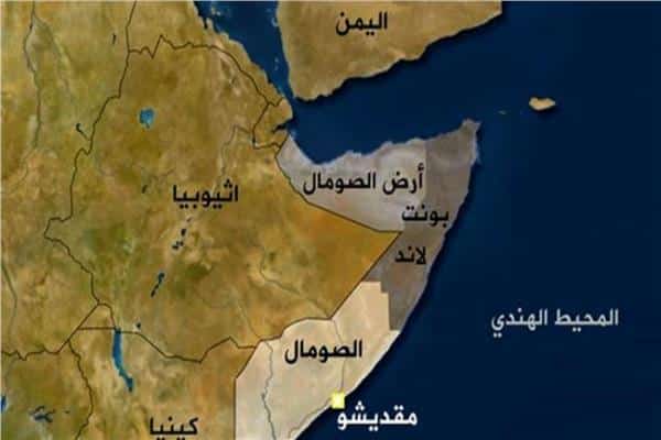 خريطة إثيوبيا والصومال