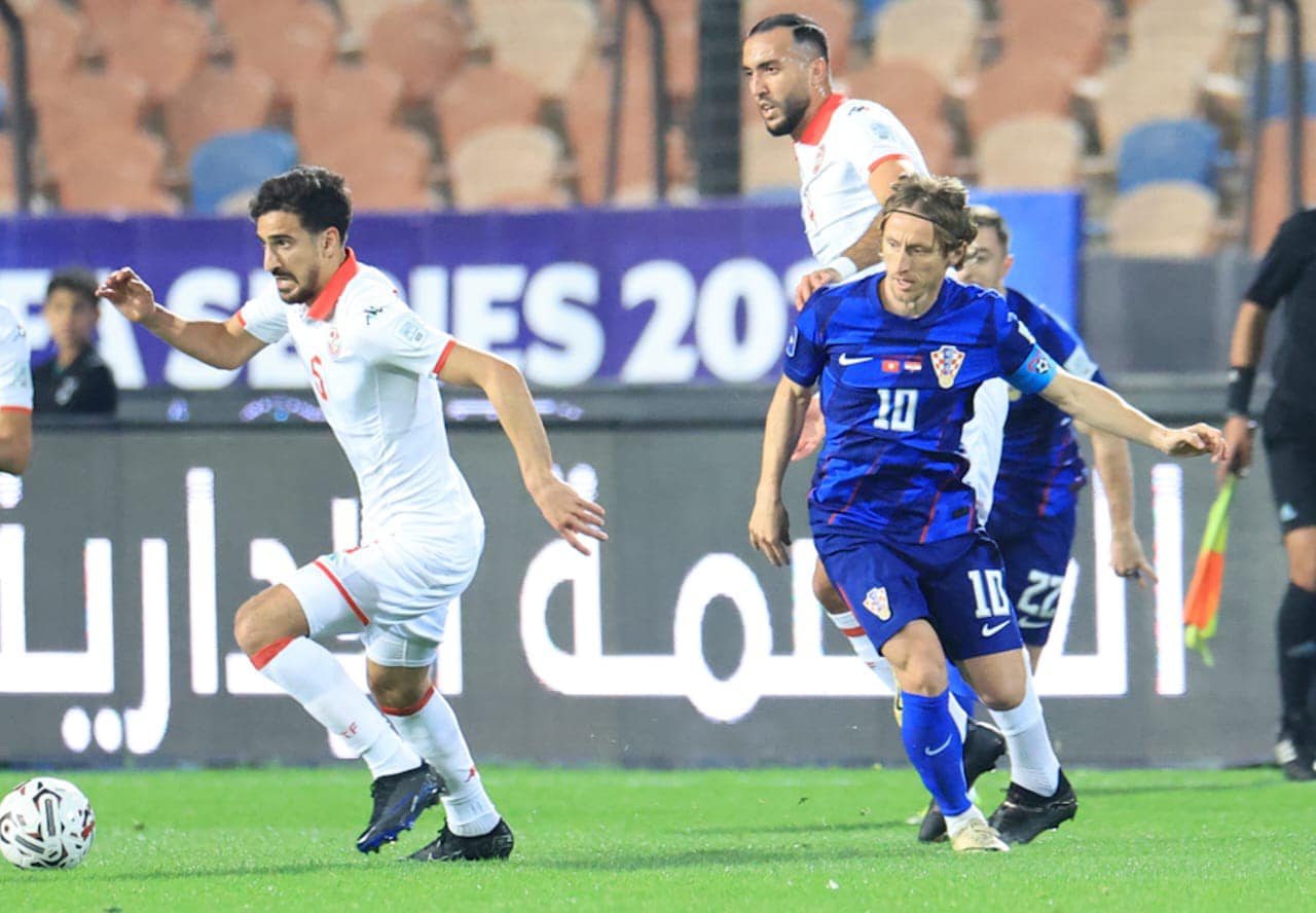 مباراة كرواتيا وتونس في كأس عاصمة مصر